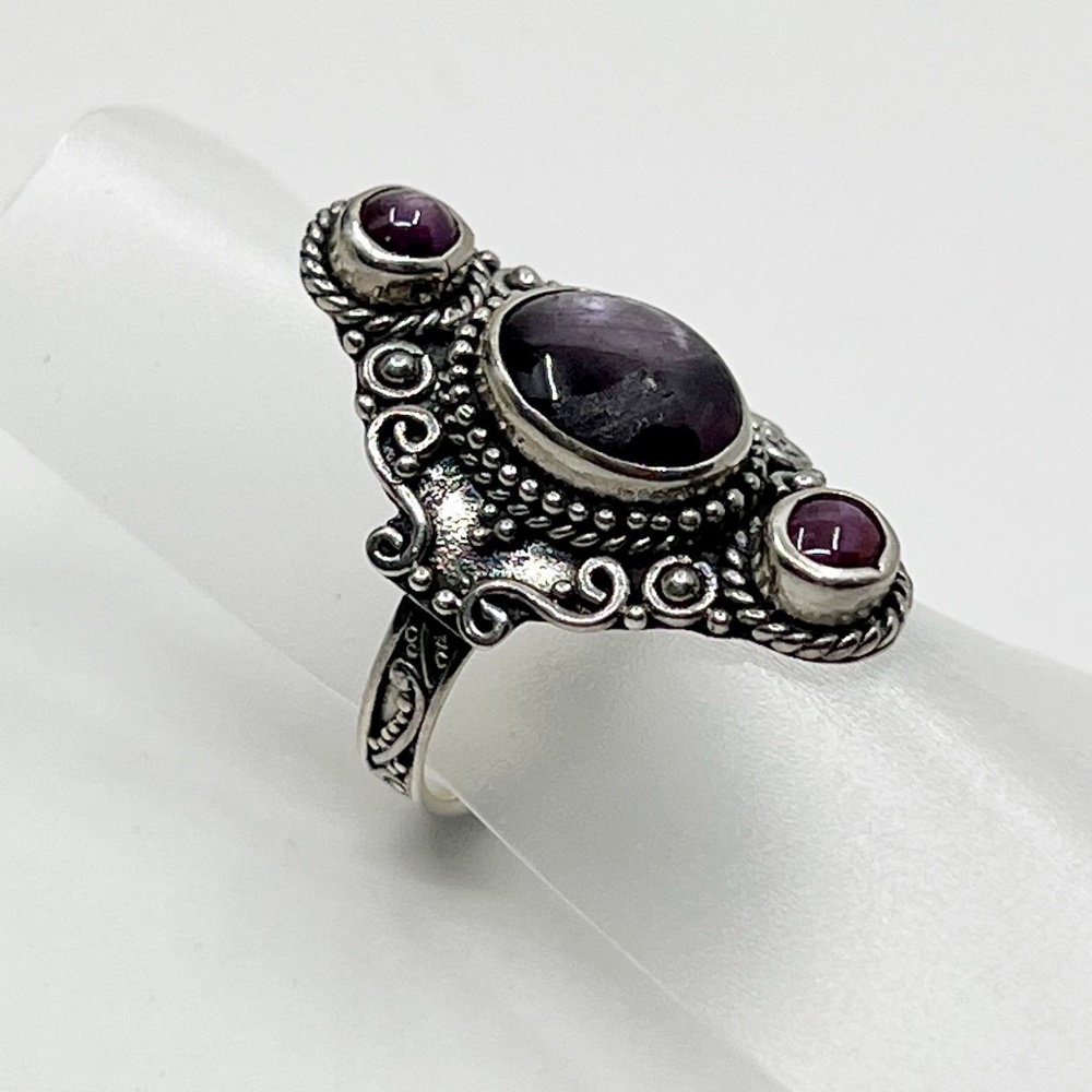 Sterling Silver Star Ruby Ring - image 4